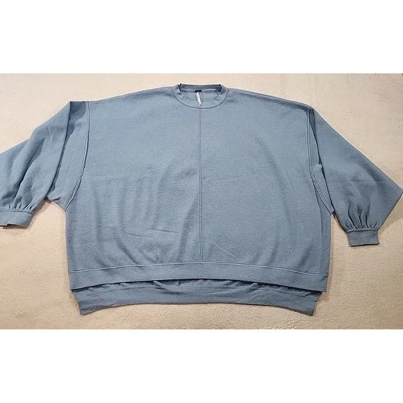 Free People Blue Oversized Tunic Shirt Blue Size Small - Picture 1 of 7